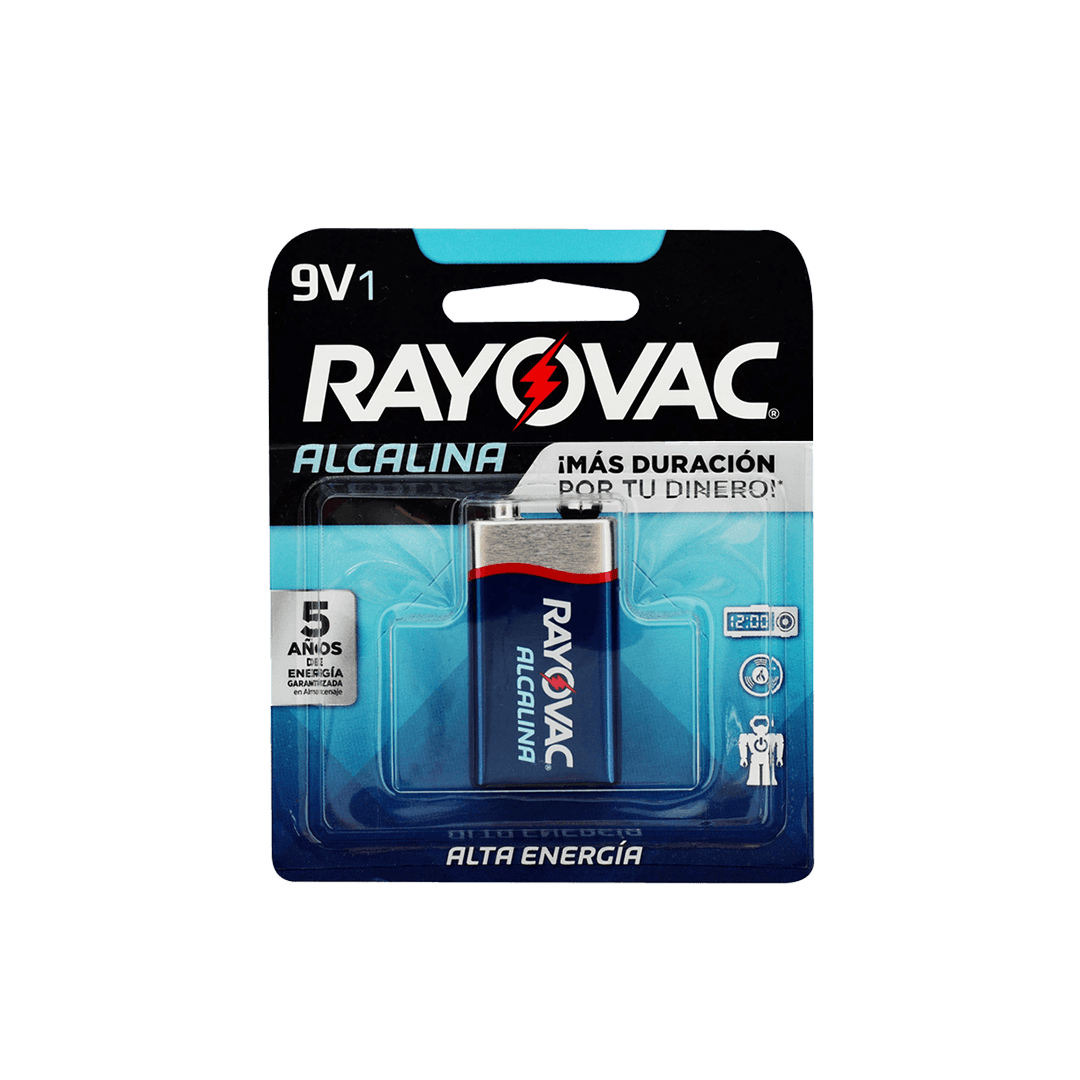 Batería Alcalinas Rayovac 9 Voltios Blister