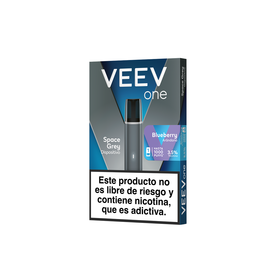 Vaporizador Veev One Space Grey + 1 Vp 1000 Puffs Bluberry