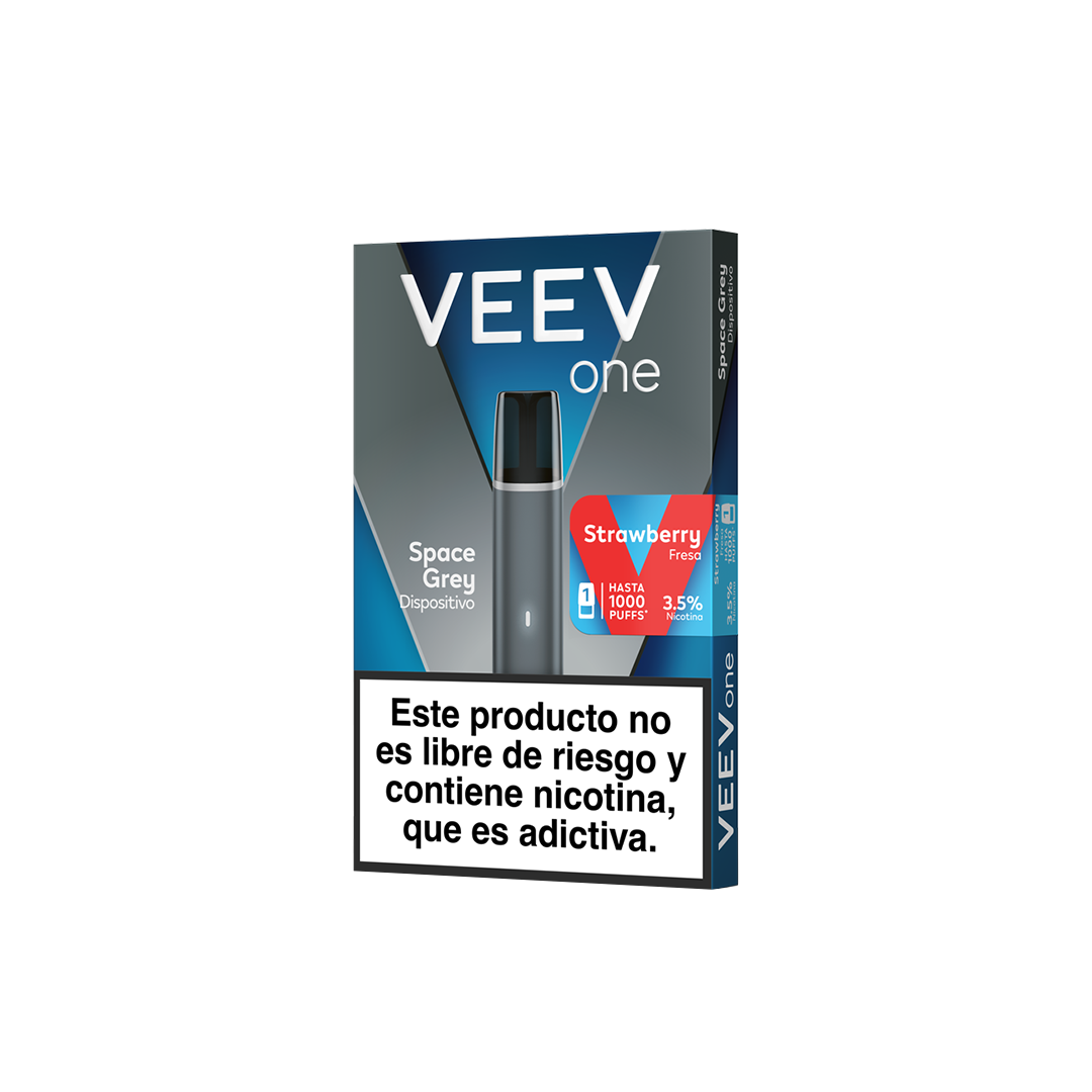 Vaporizador Veev One Space Grey + 1 Vp 1000 Puffs Strawberry