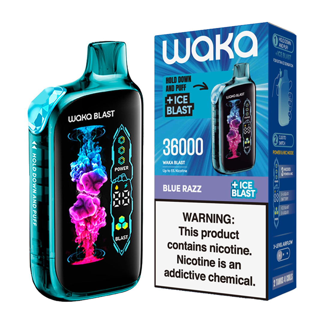 Waka Blast 36000 P Blue Razz 5 Nic.